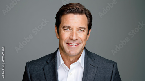 Professional Portrait of Successful Businessman in Urban Setting – Perfect for Corporate and Executive Stock Photography