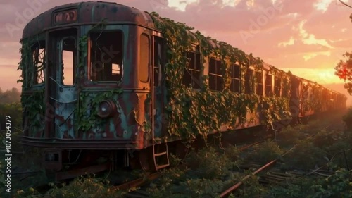 old train in the countryside