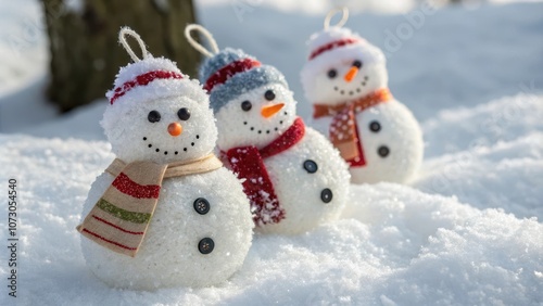 Christmas tree decorations in the form of a snowman Christmas tree toy.