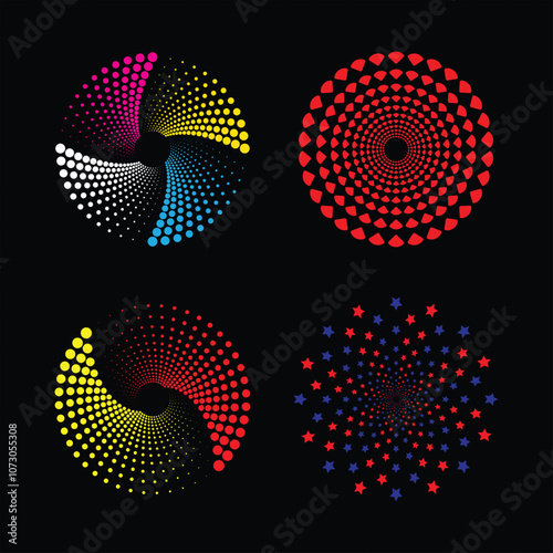 Spiral sound wave rhythm line dynamic abstract vector background ‍sate by illustration