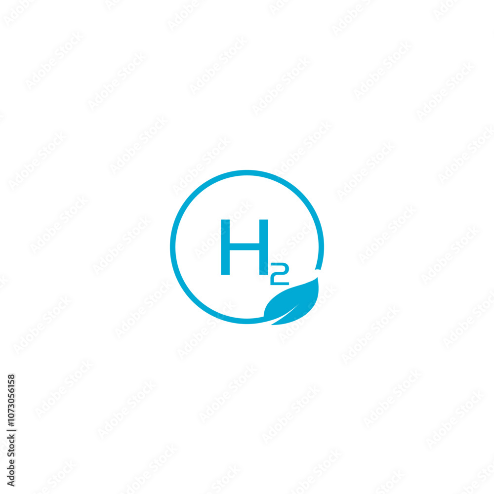 Hydrogen H2 alternative energy symbol icon isolated on white background