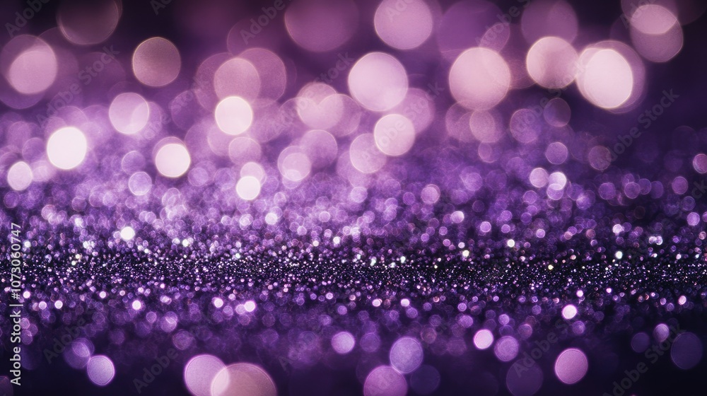 Soft purple glitter bokeh background with sparkling light effects, creating a romantic, elegant, and glamorous feel. Soft purple glitter bokeh background with sparkling light effects, creating a romantic, elegant, and glamorous feel.