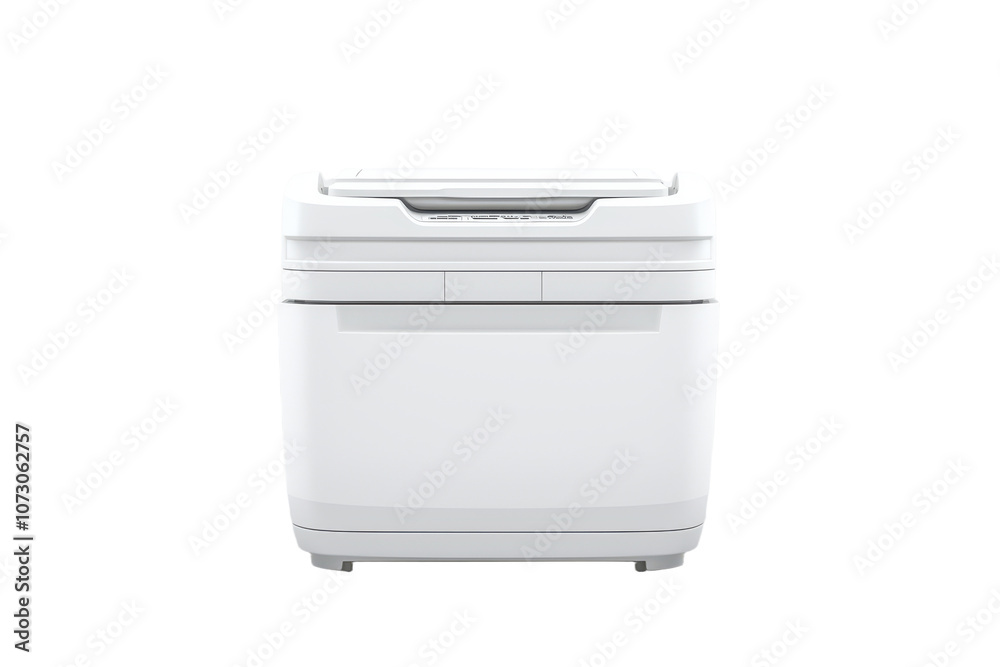 Compact White Washing Machine with Front Loading Door on transparent background Compact White Washing Machine with Front Loading Door on transparent background