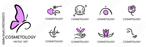 Vector logo of the beauty, cosmetology and hair removal studio
