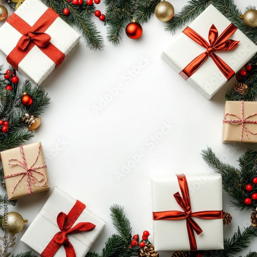 Christmas sale offer banner on white background  