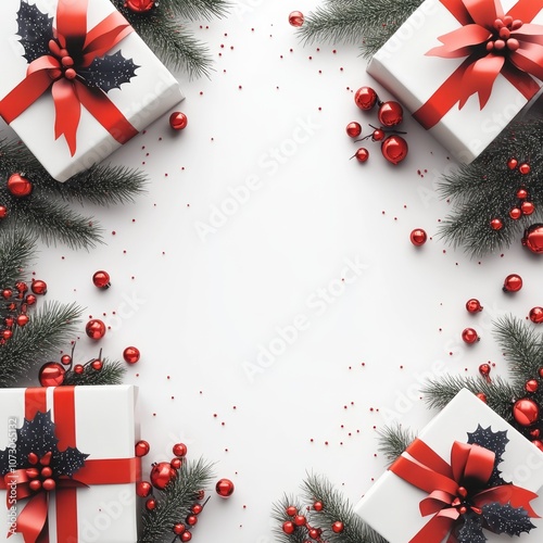 Christmas sale offer banner on white background  