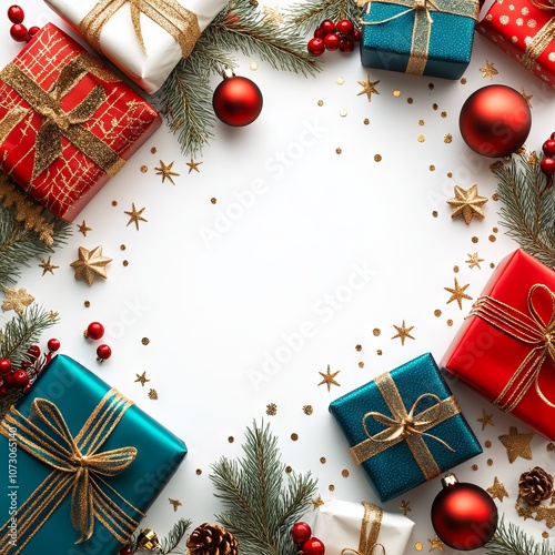 Christmas sale offer banner on white background  