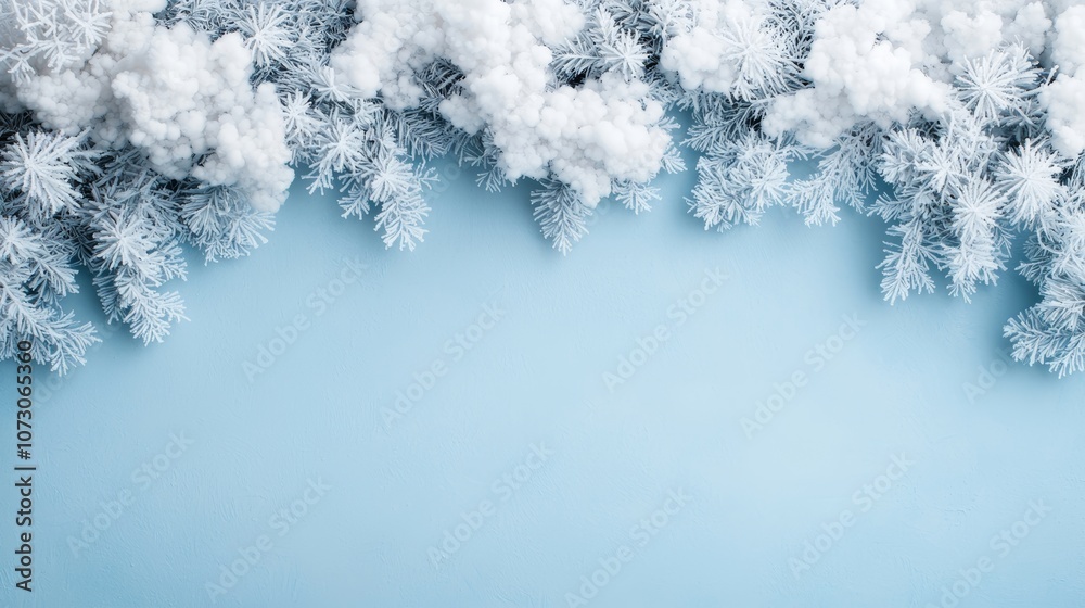 A serene winter landscape featuring fluffy snowflakes on a pastel blue background, perfect for seasonal themes and nature designs. A serene winter landscape featuring fluffy snowflakes on a pastel blue background, perfect for seasonal themes and nature designs.