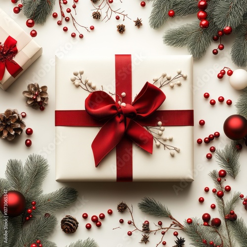 Christmas sale offer banner on white background  