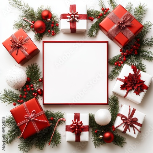 Christmas sale offer banner on white background  