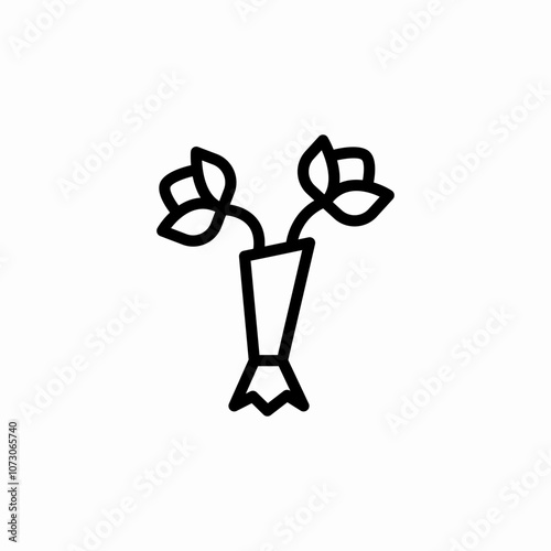 flower bouquet icon sign vector