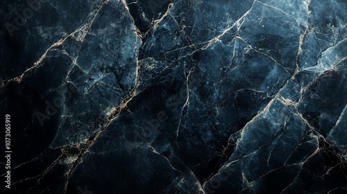 Abstract blue and gold marble texture background.