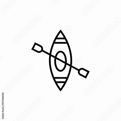 kayak sport icon sign vector