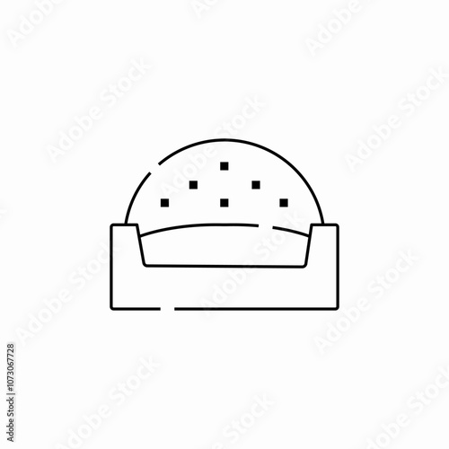 sofa seat icon sign vector