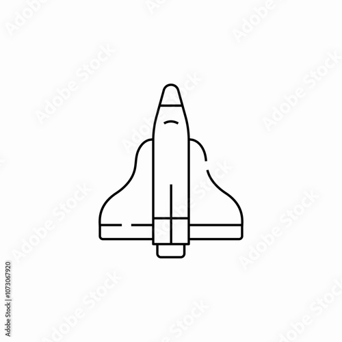 spaceship rocket icon sign vector