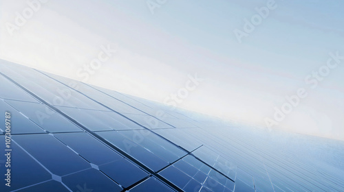 Wallpaper Mural Solar panels for renewable energy in foggy field, photovoltaic technology generating electricity and power, eco-friendly and clean alternative for environment and ecology Torontodigital.ca