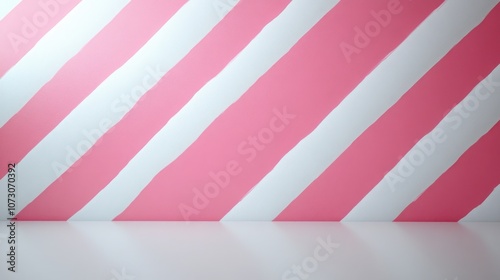 Wallpaper Mural Graphic pattern on a seamless background in front of a big holiday festive studio wall, magenta and white with big graphic diagonal stripes backdrop  Torontodigital.ca