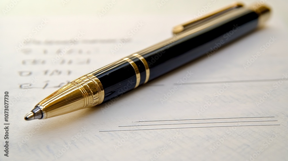 Handwritten Note on Soft Background with Pen Handwritten Note on Soft Background with Pen