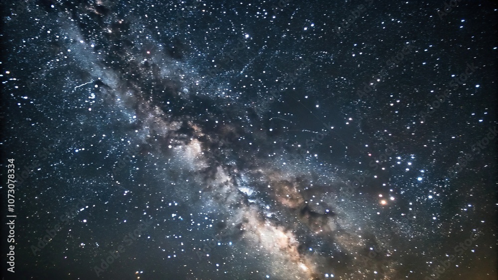 Fototapeta premium Motion space stars in a dark background with subtle texture, light, texture, dimensionality, harmony