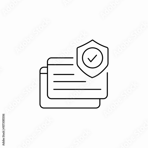 bank card protected icon sign vector