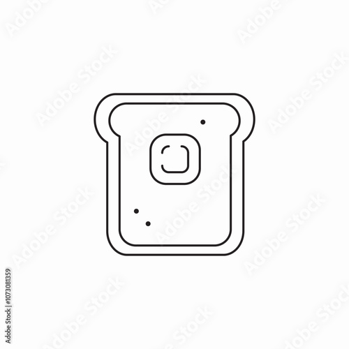 bread slice icon sign vector