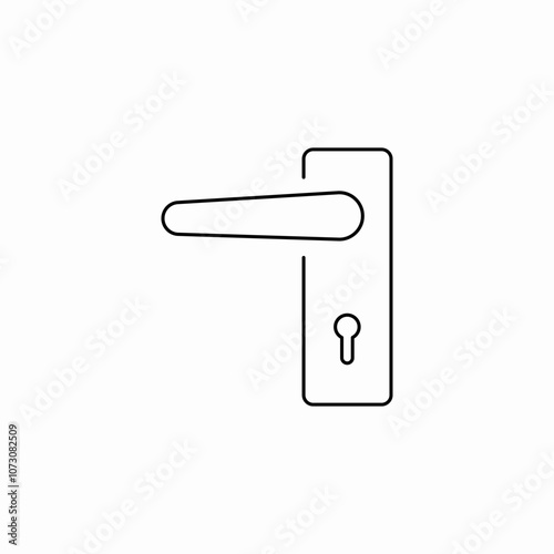 door handle icon sign vector