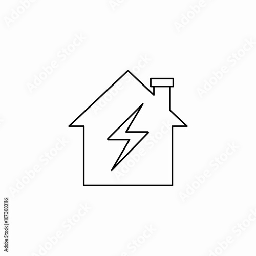 home electricity icon sign vector