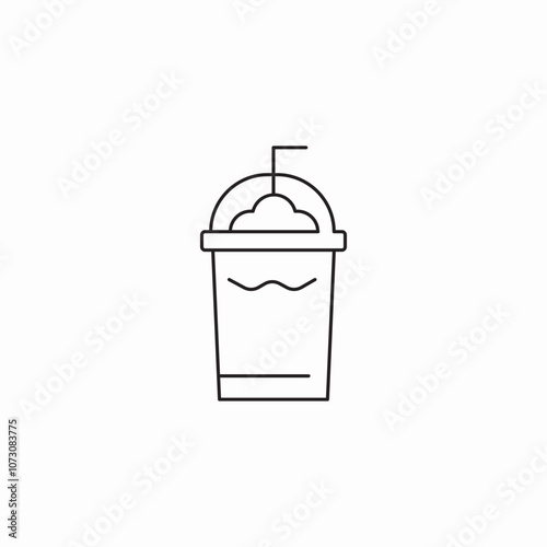 milkshake take away icon sign vector