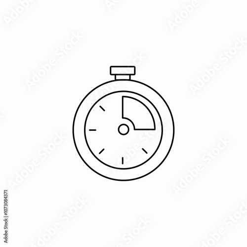 stopwatch timer icon sign vector