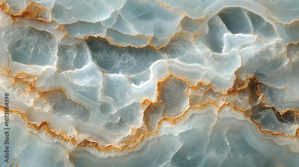 Fototapeta premium Abstract Marble Texture Background - Blue and Gold