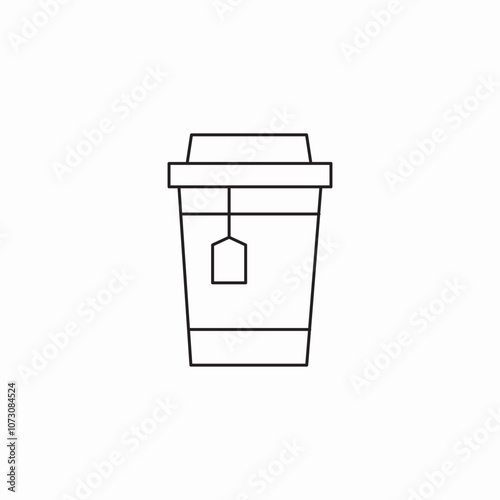 tea take away icon sign vector