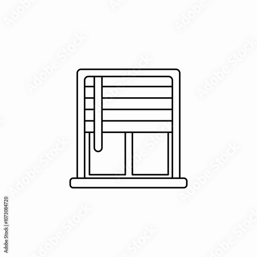 window blinds icon sign vector