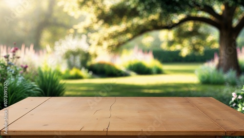 A Beautifully Worn Empty Wooden Table Top Ideal for Rustic Interior Design and Photography Projects