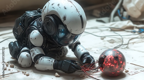 Chibi Technician Engaged in Bomb Disposal Action
