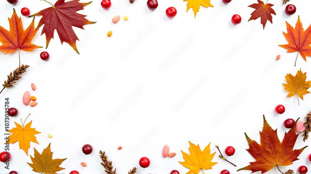 Obraz premium autumn leaves frame