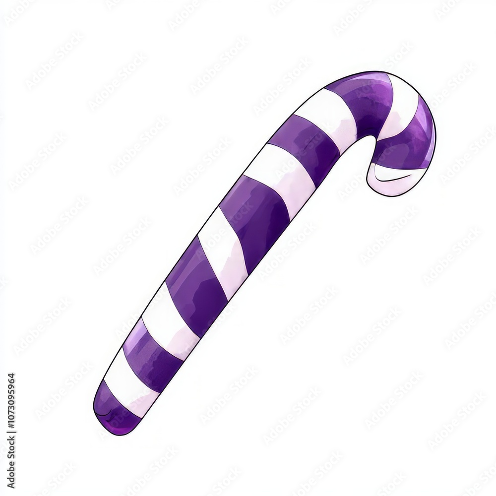 Fototapeta premium Stylish Purple and White Candy Cane