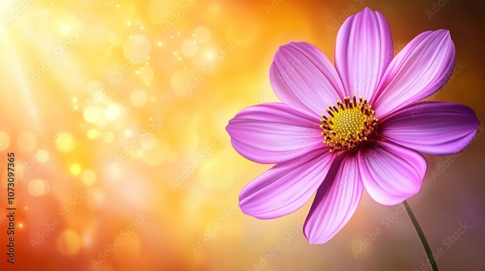 Close-Up of Pink Cosmos Flower in Soft Light Close-Up of Pink Cosmos Flower in Soft Light