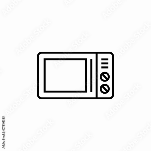 microwave oven icon sign vector