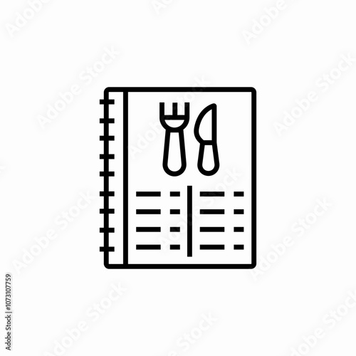 restaurant menu icon sign vector