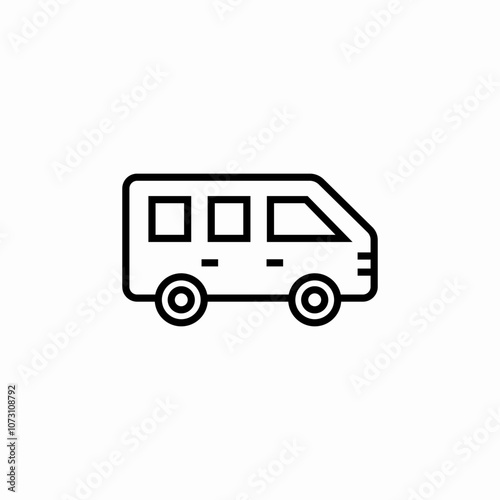shuttle bus icon sign vector