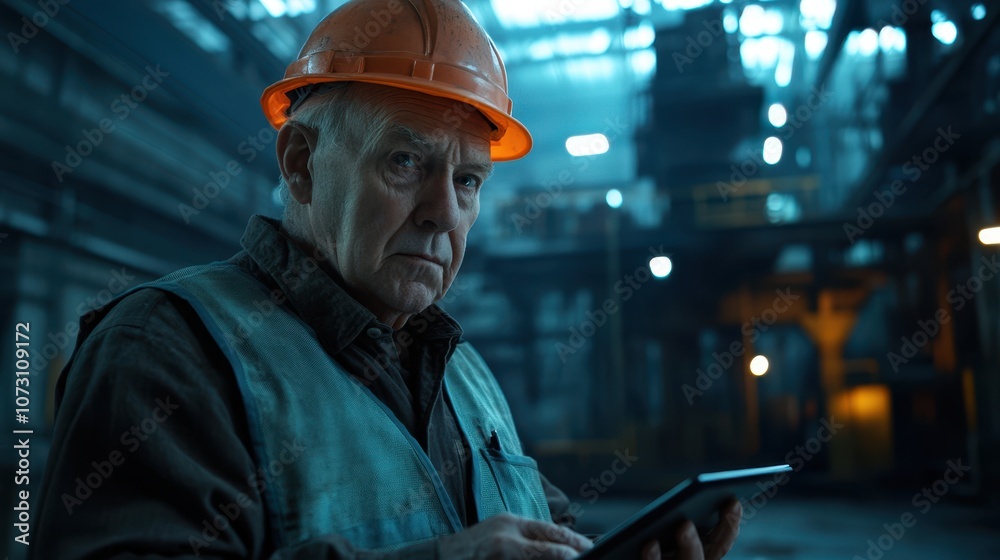 The Worker with Tablet Device The Worker with Tablet Device