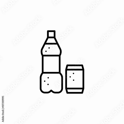 soda bottle glass icon sign vector