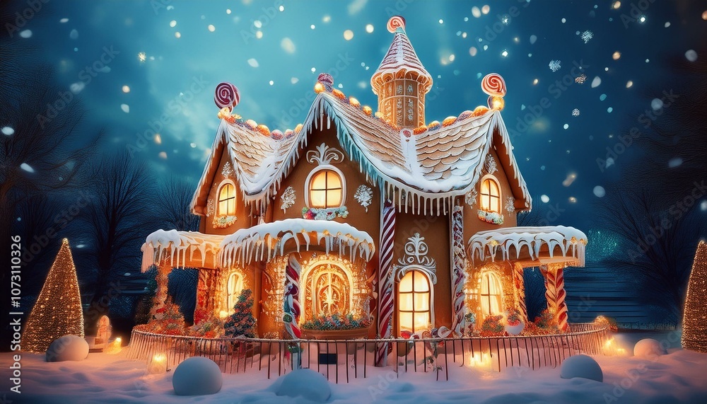 Obraz premium christmas decoration in the city