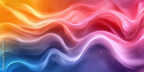 Colorful Abstract Background with Wavy Lines and Gradient in Flat Design: Minimalist, High-Resolution Vector Illustration with Soft Colors and Professional Photography Lighting