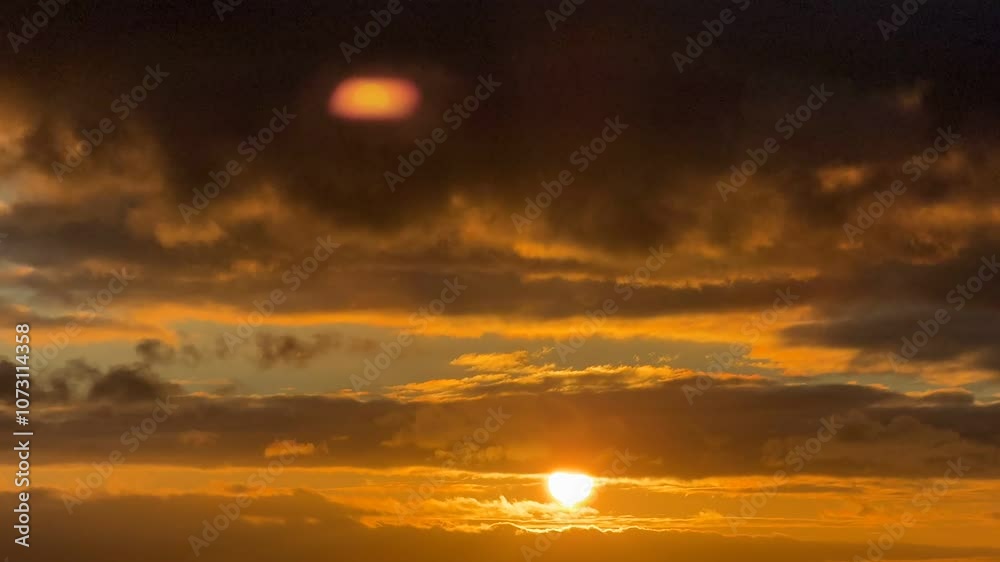Beautiful sky at sunrise, timelapse Beautiful sky at sunrise, timelapse