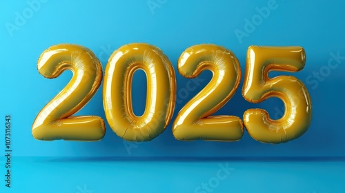 Colorful Yellow Inflatable Numbers for Celebration