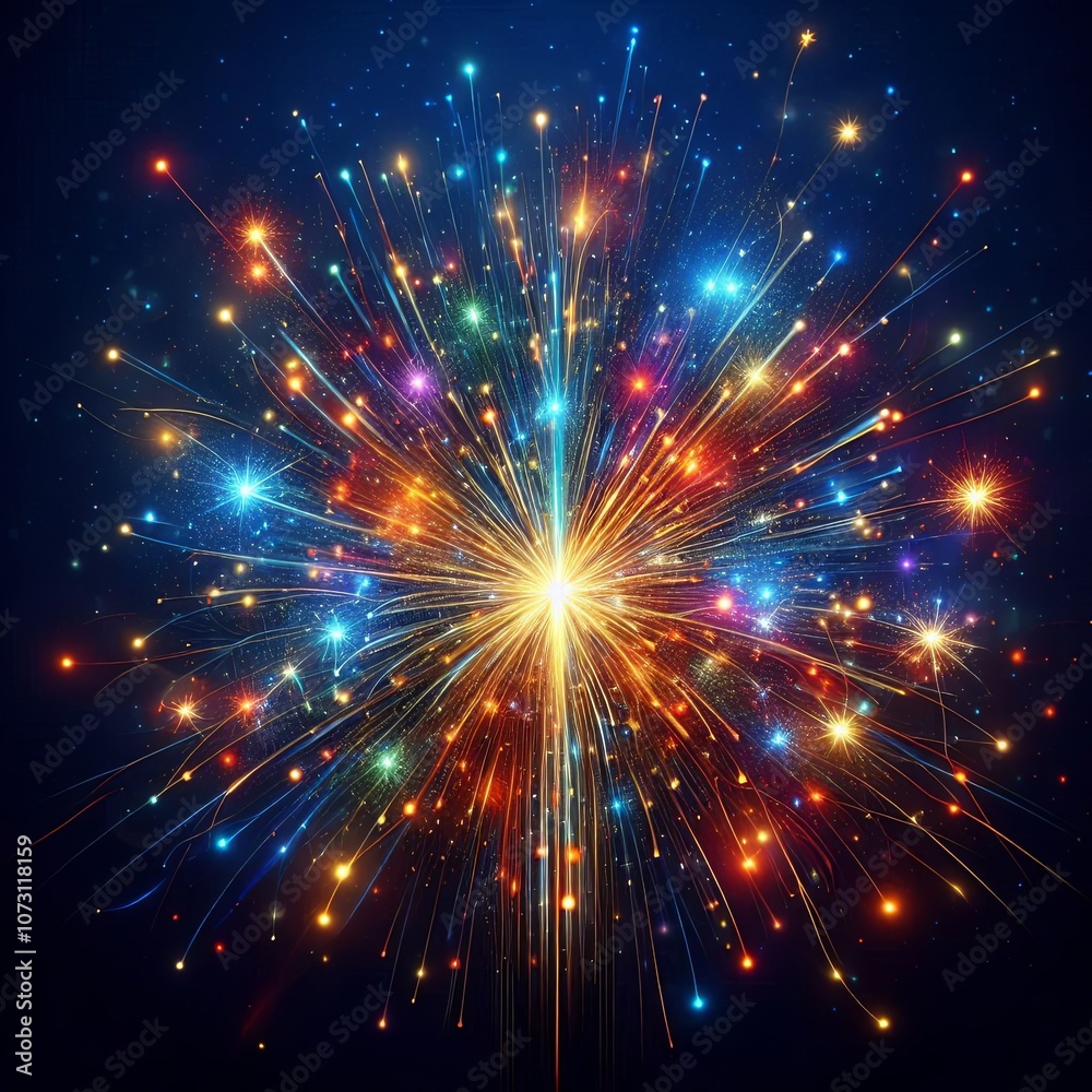 Naklejka premium Background of sparks and glimmers for festive design