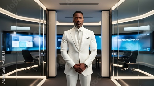 Wallpaper Mural businessman wearing a white suit Torontodigital.ca