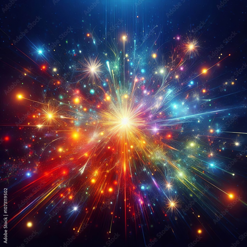 Naklejka premium Background of sparks and glimmers for festive design