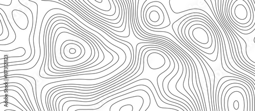 Abstract white wave paper curved reliefs background design. The black on white contours topography stylized relief diagram line wave carve pattern background.